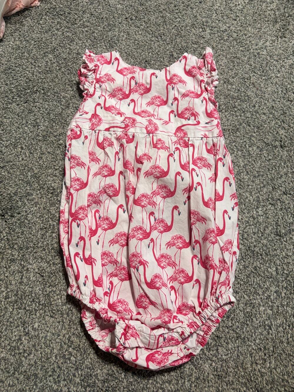 Classic Prep girls 18-24 month AOP flamingo outfit